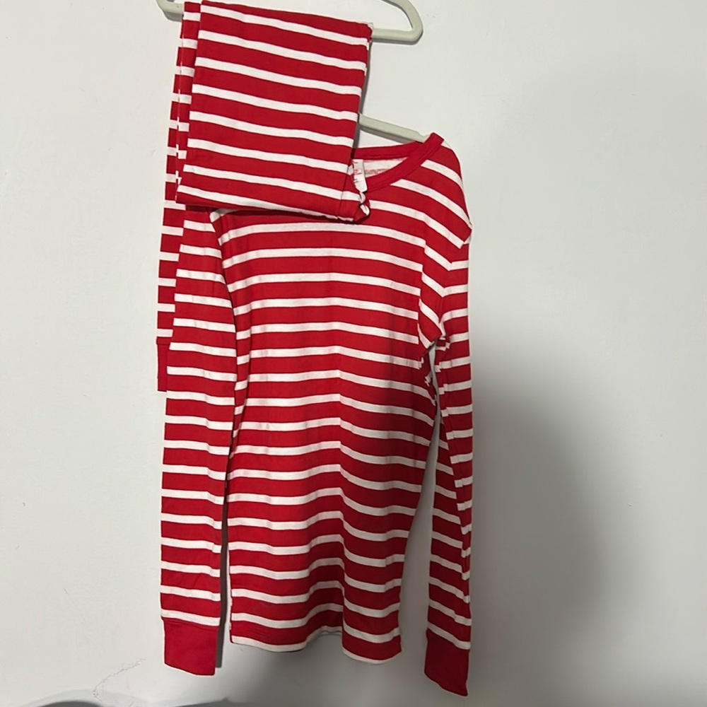NWT sleepwear pajama set red stripe size 12